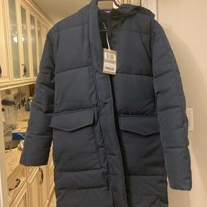 Everlane long puffer navy xs